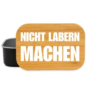 Nicht labern – einfach machen Statement - Lunch Box - Schwarz - Vorne