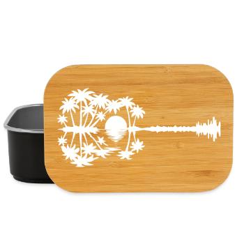 Tropischer Sonnenuntergang Silhouette Design - Lunch Box - Schwarz - Vorne
