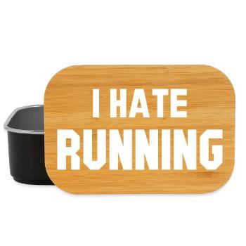 Vibrant Anti-Hate Running Quote Design - Lunch Box - black - Front