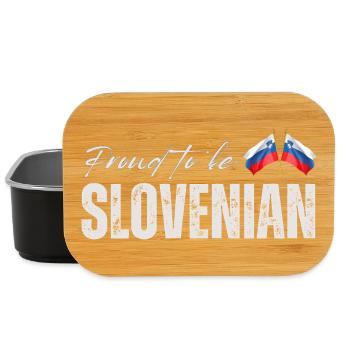 Slowenischer Stolz, hergestellt in Slowenien - Lunch Box - Schwarz - Vorne