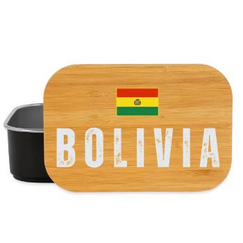 Bolivianische Flagge, hergestellt in Bolivien - Lunch Box - Schwarz - Vorne