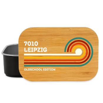 Leipzig Retro Shirt 7010 Postal Code Vintage - Lunch Box - black - Front