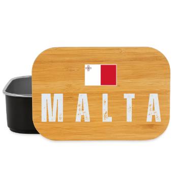 Flag of Malta, Maltese patriot - Lunch Box - black - Front