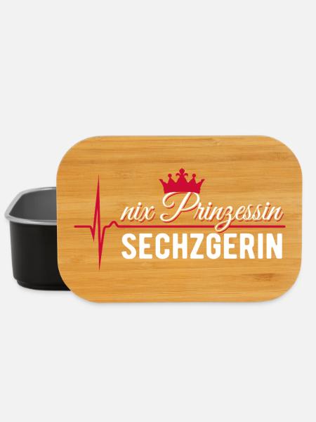 Nix Prinzessin - Sechzgerin - EKG Puls Geschenk - Lunch Box - Schwarz