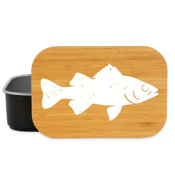 Barsch Bass Silhouette Angeln Vektor - Lunch Box - Schwarz - Vorne
