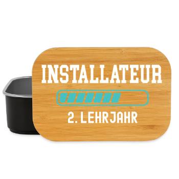 Apprentissage d’installateur 2e année d’apprentissage - Boîte à goûter - noir - Devant