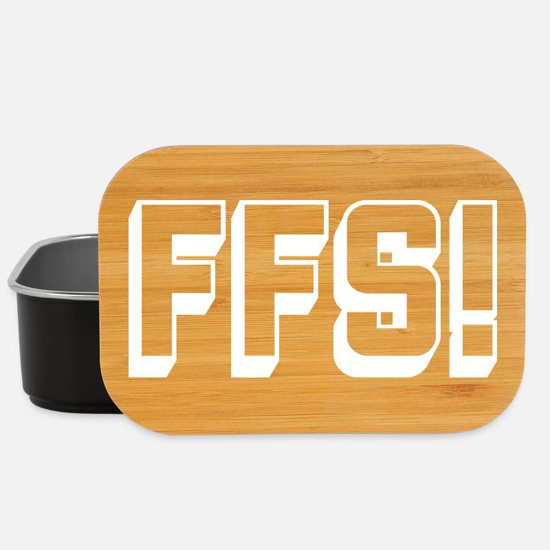 swear_FFS_white - Lunch Box - Schwarz