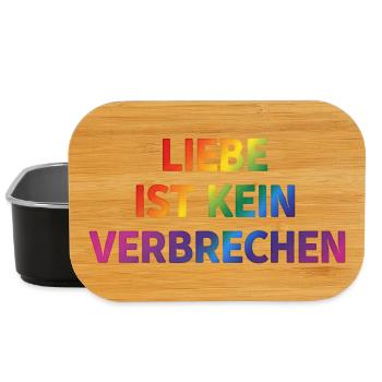 Liebe ist kein Verbrechen – Klare Botschaft - Lunch Box - Schwarz - Vorne