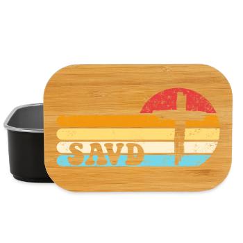Redeemed Cross Retro Bible Christian Faith Jesus - Lunch Box - black - Front