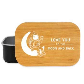 Love You To The Moon And Back Illustration - Lunch Box - black - Front