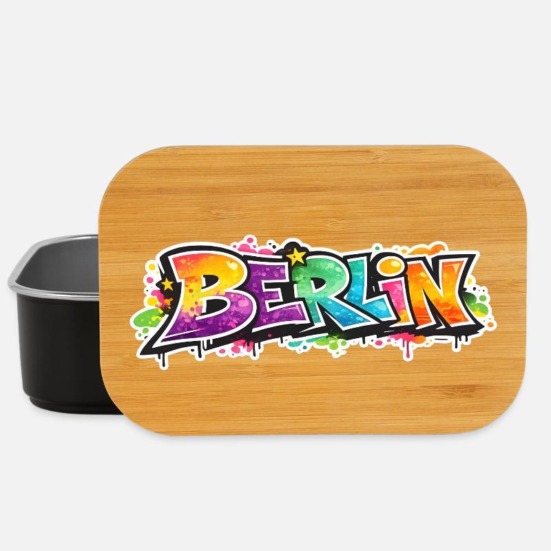 Berlin Graffiti Farbexplosion - Lunch Box - Schwarz
