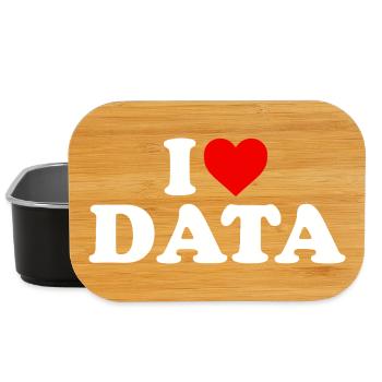 Ich liebe Daten – Herz - Lunch Box - Schwarz - Vorne
