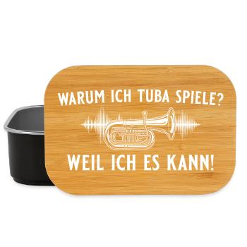 Tuba spielen? Weil ich es kann! – Tubist - Lunch Box - Schwarz - Vorne