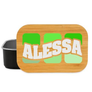 Cadeau pour Alessa - Boîte à goûter - noir - Devant