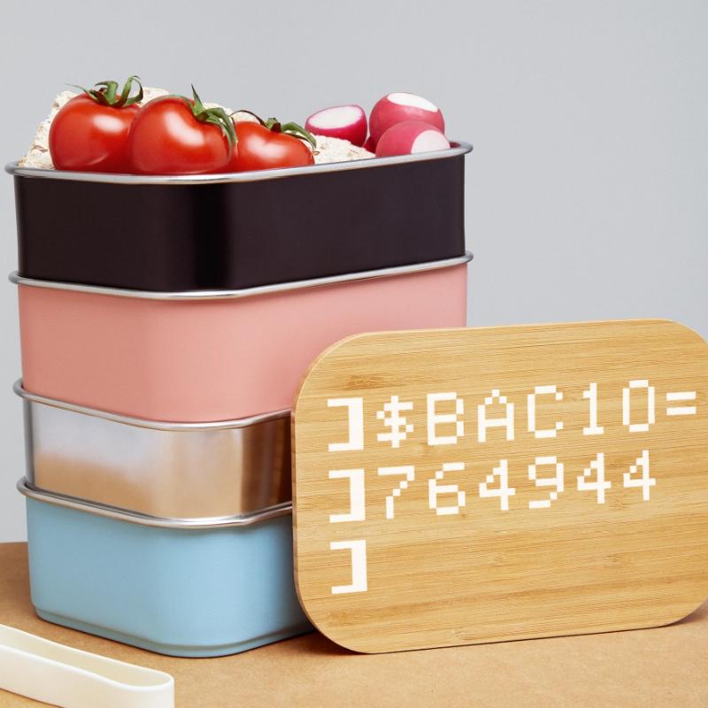 Bacio BAC10 8-Bit Esadecimal Code Nerd Pixel Art Lunch Box