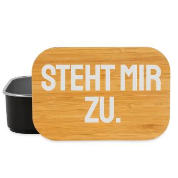 J’y ai droit. Design clair pour les produits sombres. - Boîte à goûter - noir - Devant