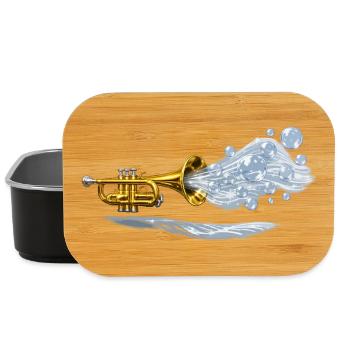 Aqua Brass Burst - Lunch Box - Schwarz - Vorne