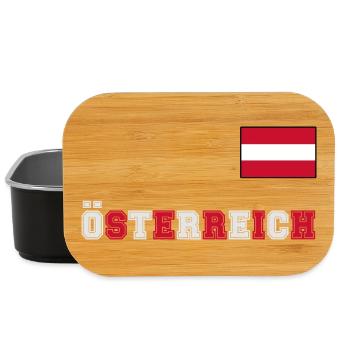 ÖSTERREICH Trikot Look - Flagge Fahne auf Brust - Lunch Box - Schwarz - Vorne