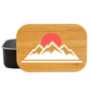 Berge Sonne Wandern Outdoor Alpenverein - Lunch Box - Schwarz - Vorne