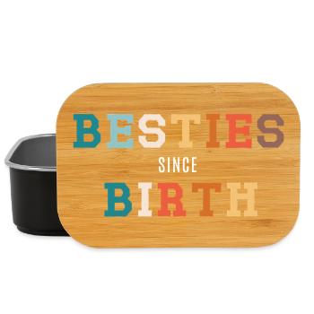 Besties seit Geburt - Lunch Box - Schwarz - Vorne