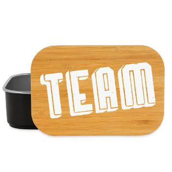 Team Spirit Bold Tinted Vintage Font - Lunch Box - black - Front