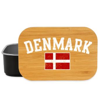Denmark Arch Flag Typography - Lunch Box - black - Front