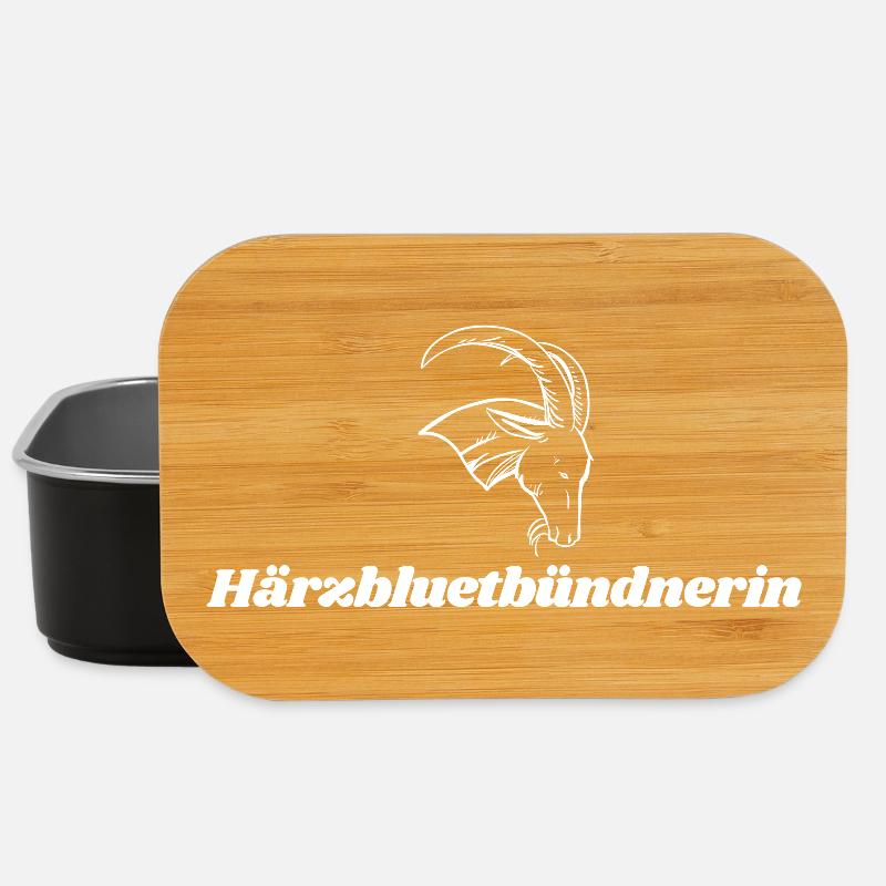 Härzbluetbündnerin Bündnerin Graubünden - Lunch Box - Schwarz