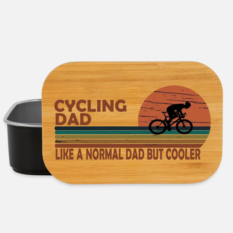 Papa cycliste - Boîte à goûter - noir