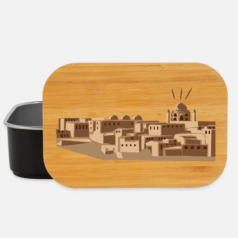 Ville du désert avec mosquée - Boîte à goûter - noir