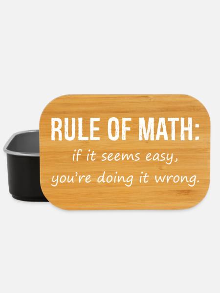 Mathe Shirt Lustig Herren Mathlete Regel der Mathe lustig - Lunch Box - Schwarz