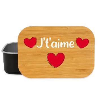 Valentines Red Heart, Valentine's Day - Lunch Box - black - Front