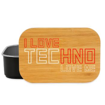 I Love Techno - Lunch Box - Schwarz - Vorne