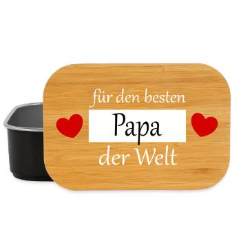 Vatertag 2026 Geschenk  Papa Vater best dad ever - Lunch Box - Schwarz - Vorne