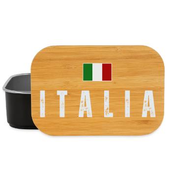 Italienische Flagge, italienischer Stolz - Lunch Box - Schwarz - Vorne