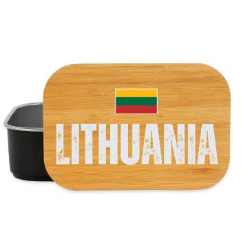 Lithuanian pride, flag of Lithuania - Lunch Box - black - Front