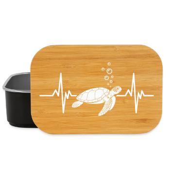 Unterwasser-Ozean Schildkröte Design - Lunch Box - Schwarz - Vorne