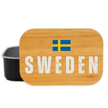 Flagge Schwedens, schwedischer Patriot - Lunch Box - Schwarz - Vorne