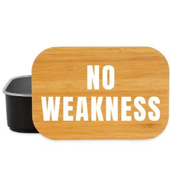 No Weakness Strength Power Mindset Success Growth - Lunch Box - black - Front