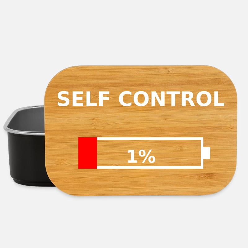 SELBSTKONTROLLE – 1 % Batterie schwach - Lunch Box - Schwarz