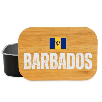 Flagge von Barbados, barbadischer Patriot - Lunch Box - Schwarz - Vorne