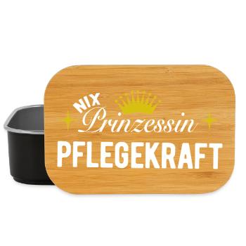 Nix Prinzessin - Pflegekraft - Geschenk - Lunch Box - Schwarz - Vorne