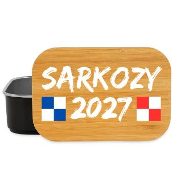 Sarkozy 2027 Humour Politique élections  - Boîte à goûter - noir - Devant
