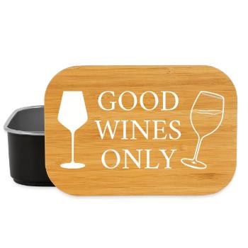 Good Wines Only funny saying for wine lovers - Lunch Box - black - Front