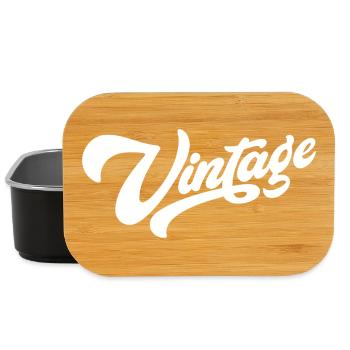 Vintage Weiß - Lunch Box - Schwarz - Vorne