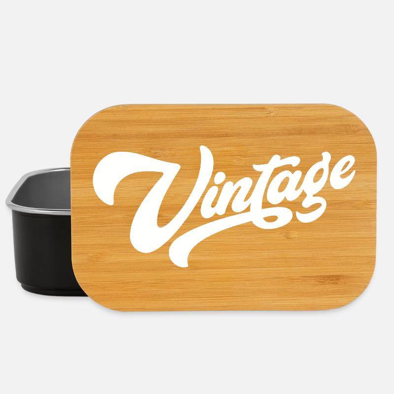 Vintage White - Lunch Box - black