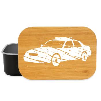 Polizei Auto Verfolgung Grunge Vektor - Lunch Box - Schwarz - Vorne
