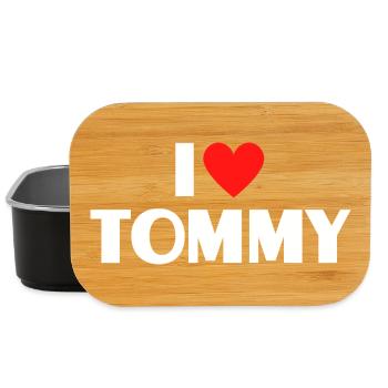 I Love Tommy Red Heart Retro Statement - Lunch Box - black - Front