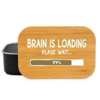 Charger le cerveau – Humour de barre de chargement - Boîte à goûter - noir - Devant