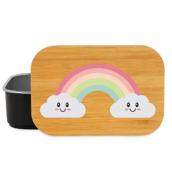 Rainbow clouds - Lunch Box - black - Front