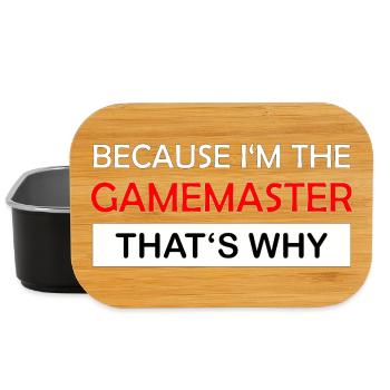 Because I'm the gamemaster Rollenspiel RPG - Lunch Box - Schwarz - Vorne